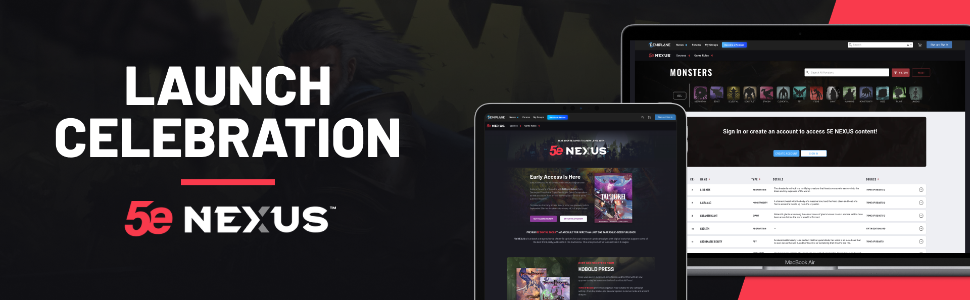 5e NEXUS Launch Giveaway